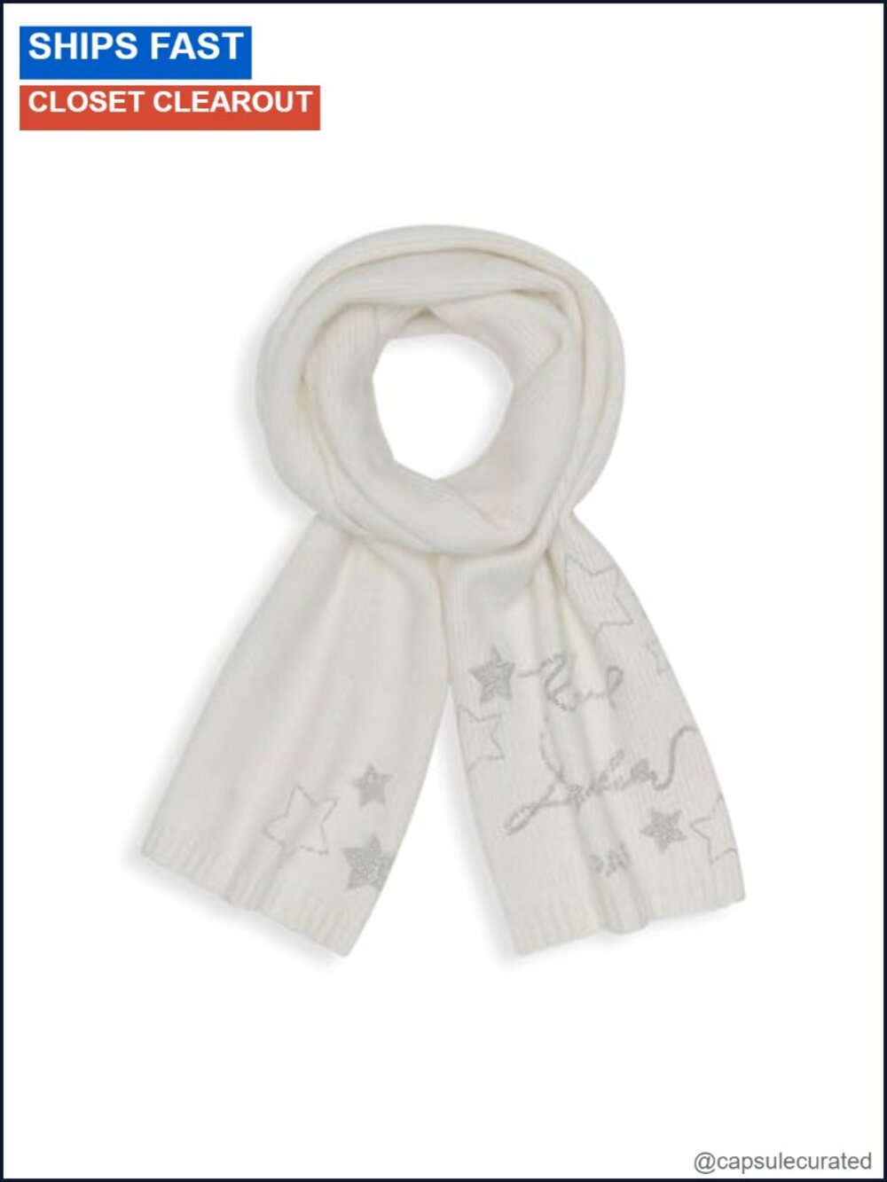 Karl Lagerfeld Studded Scarves for Women | Winter Cold Weather Wrap